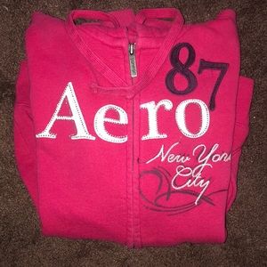 Pink Aeropostale hoodie, size small